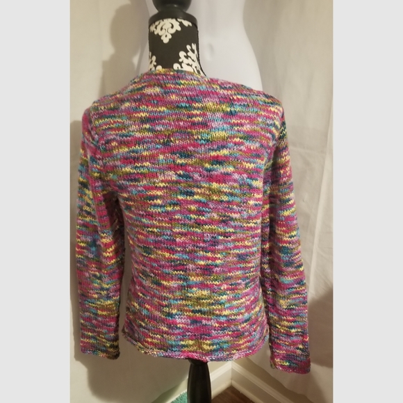 Talbot's muilt color button down cardigan sweater - Picture 2 of 6